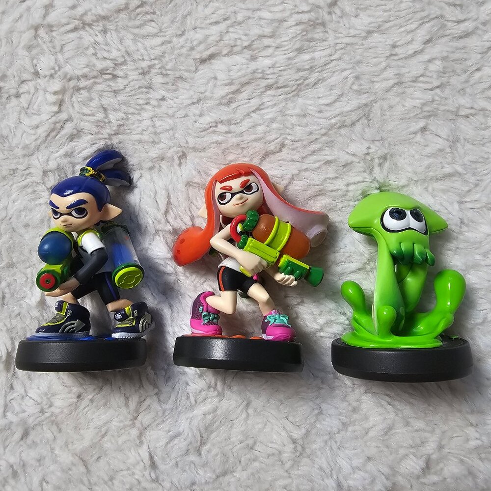 Nintendo Amiibo Splatoon 3 Pack Squid Girl Boy Loose